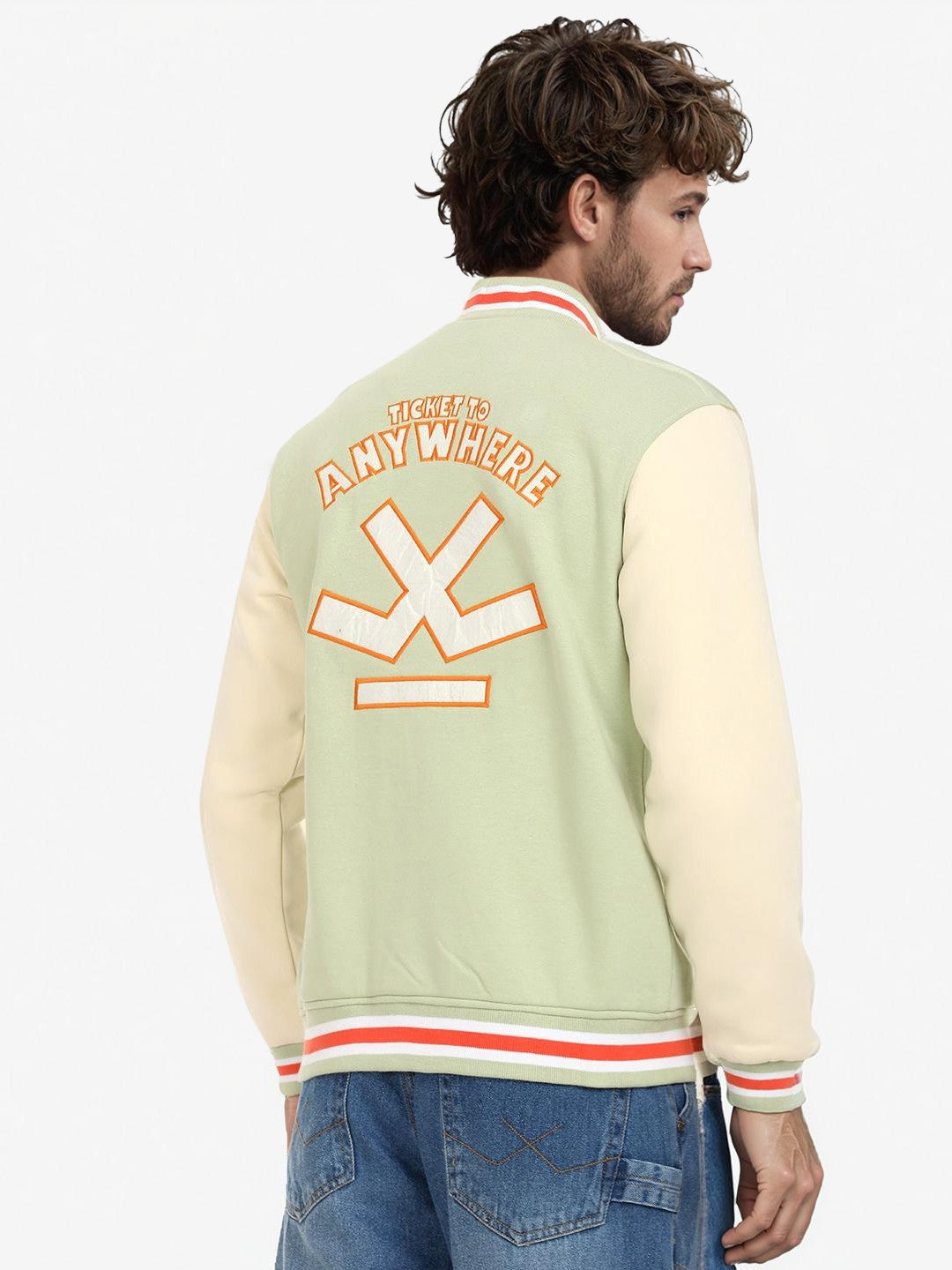 Pastel Varsity Bomber Jacket