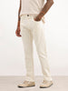 Solid Relaxed Fit Denim Jeans | Beige