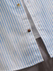 Corduroy Lenticular Stripe Print Shirt | White