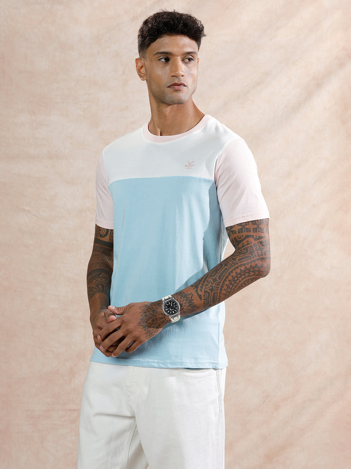 Pastle Colour Blocked T-Shirt  | Multicolor