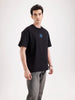 Classic Back Printed Oversized T-Shirt   |  Black