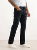 Solid Straight Fit Denim Jeans | Dark Blue