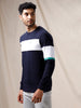 Colourblocked  Navy Sweatshirt