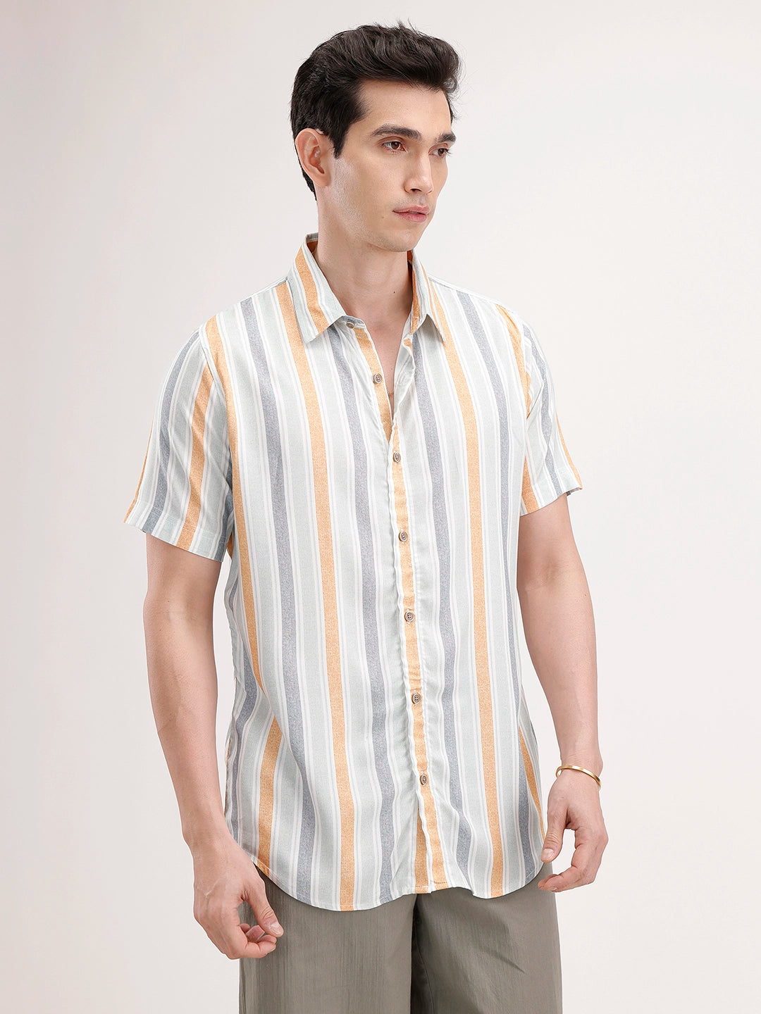 Slim Fit Striped Shirt | Multicolor