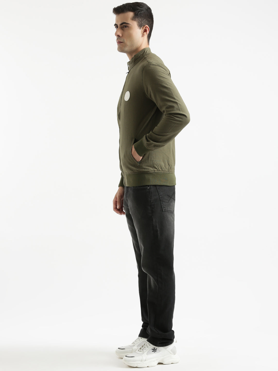 Solid Casual Chic Olive Jacket