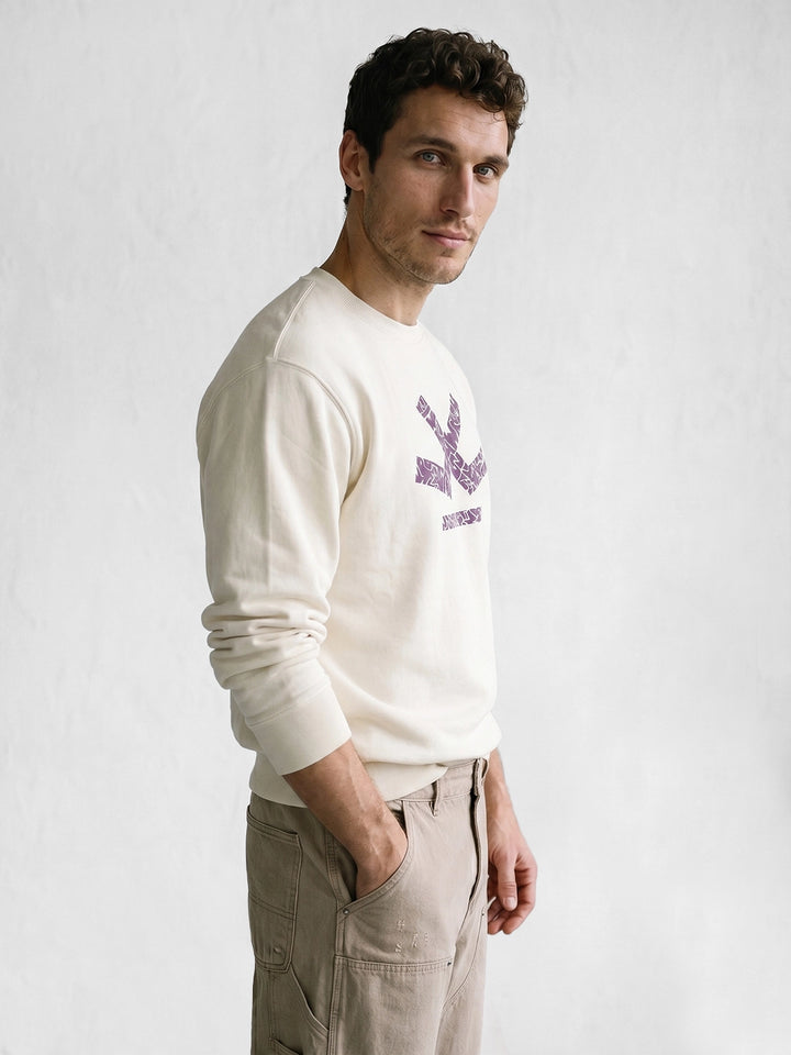 Comfort Fit Placement Printed T-Shirt | Off White