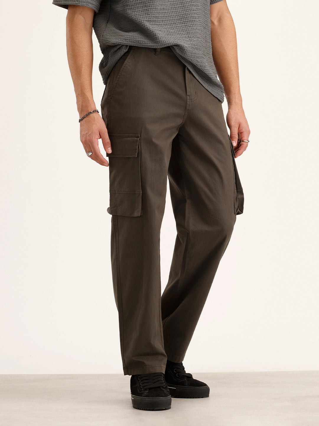 Loose Fit Cargo Trouser | Olive
