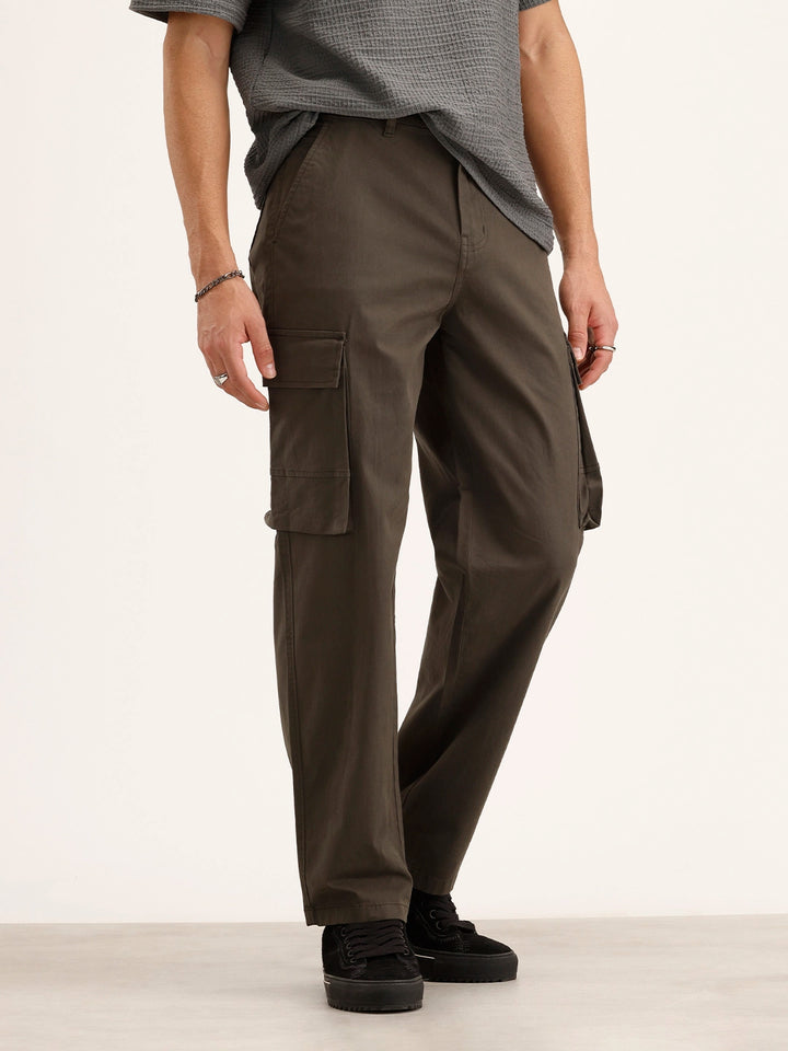 Loose Fit Cargo Trouser | Olive