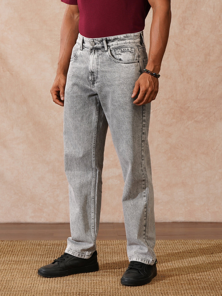 Faded Anti Fit Jeans | Grey