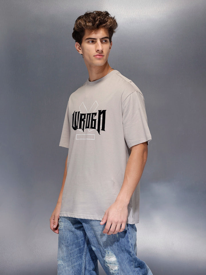 Black Street Typography Tshirt | Grey