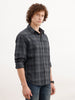 Textured Comfort Fit Shirt | Dark Grey