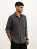 Classic Slim Fit AOP Shirt | Black