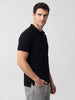 Solid Slim Fit Polo T-Shirt | Black