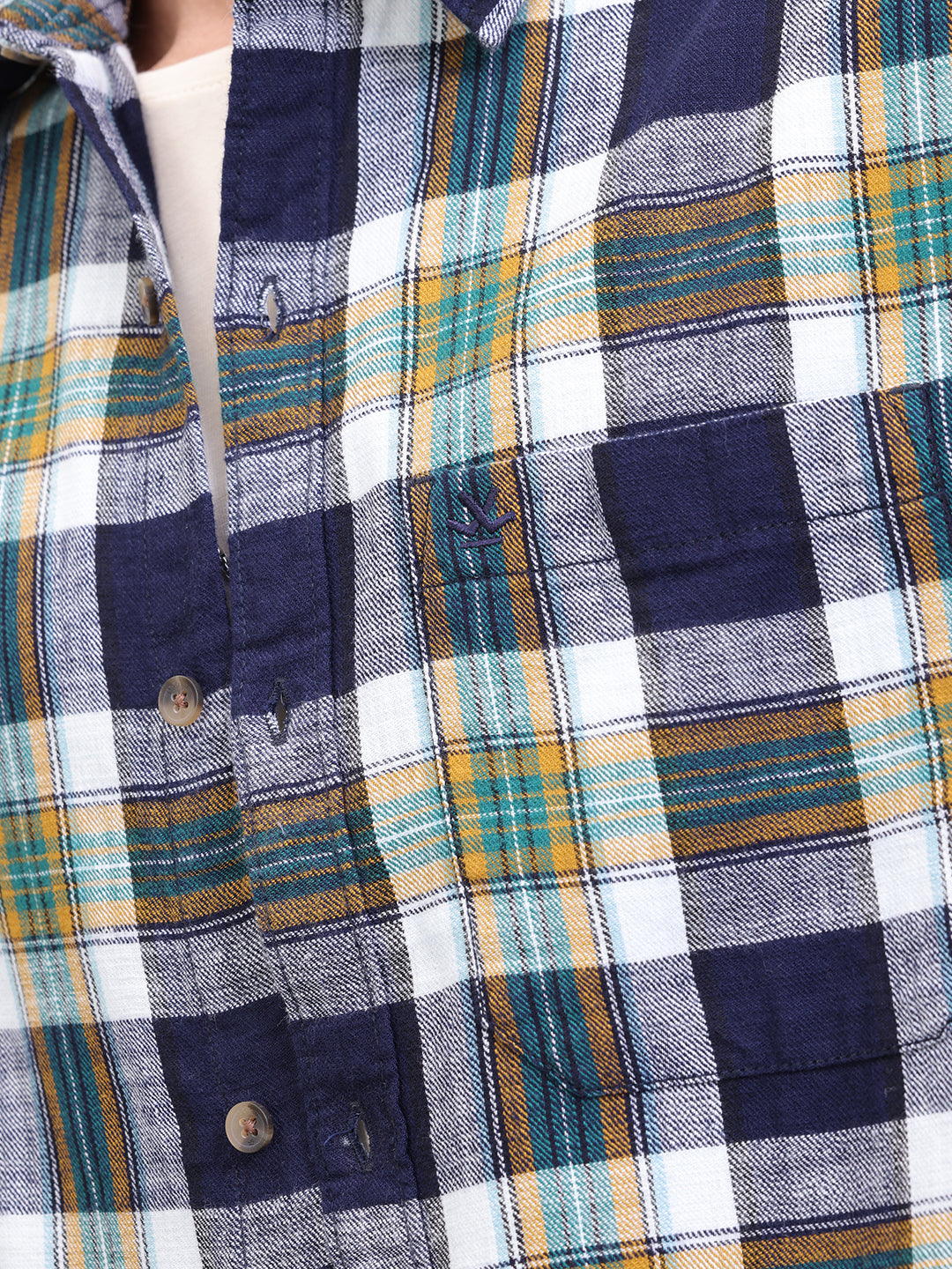 Textured Checkered Shirt | Green