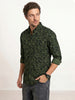 Slim Fit AOP Shirt | Olive