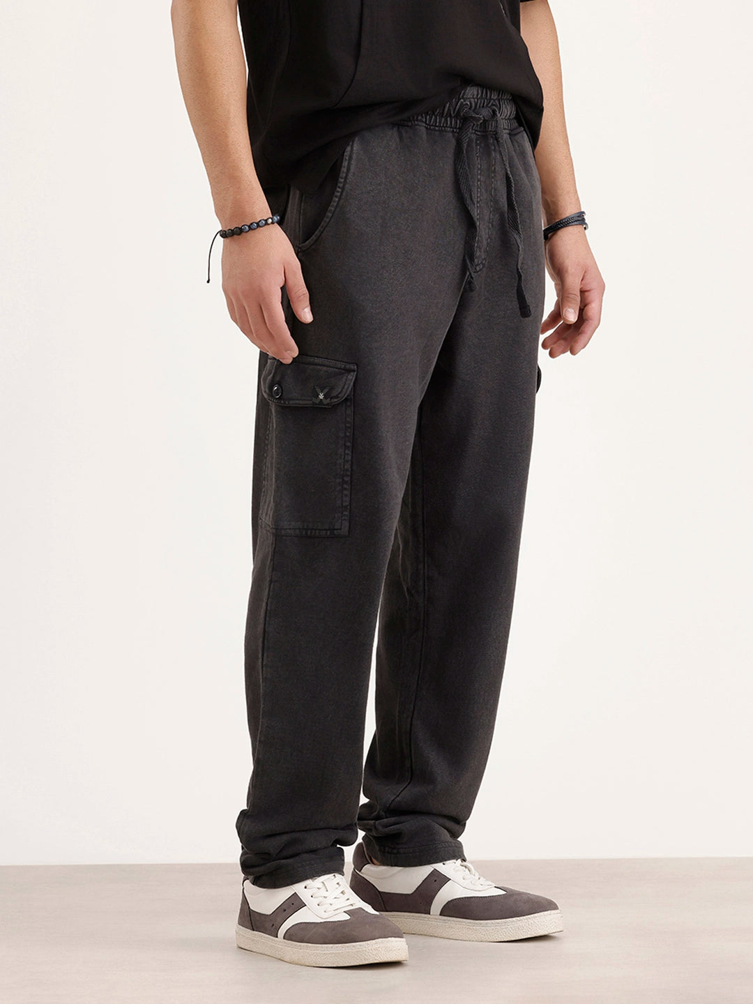 Slim Fit Knitted Jogger | Black