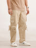 Loose Fit Cargo Trouser  | Beige