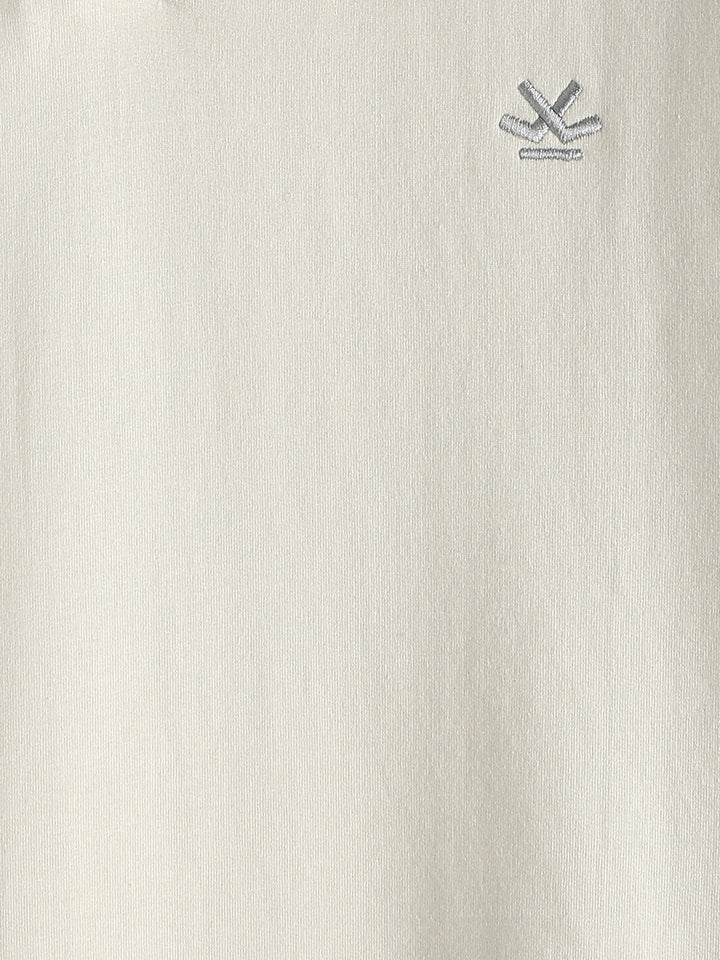 Solid Oversized Fit Polo T-Shirt | Beige