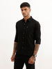 Solid Regular Fit Full Sleeve Shirt | Black
