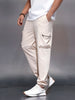 Men’s Straight Fit Cargo Joggers | Beige