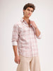 Oversized Fit Checkered Shirt  | Pink