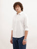 Solid Comfort Fit Textured Shirt | White