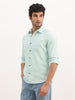 Regular Fit Checkered Full Sleeve Shirt | Light Green