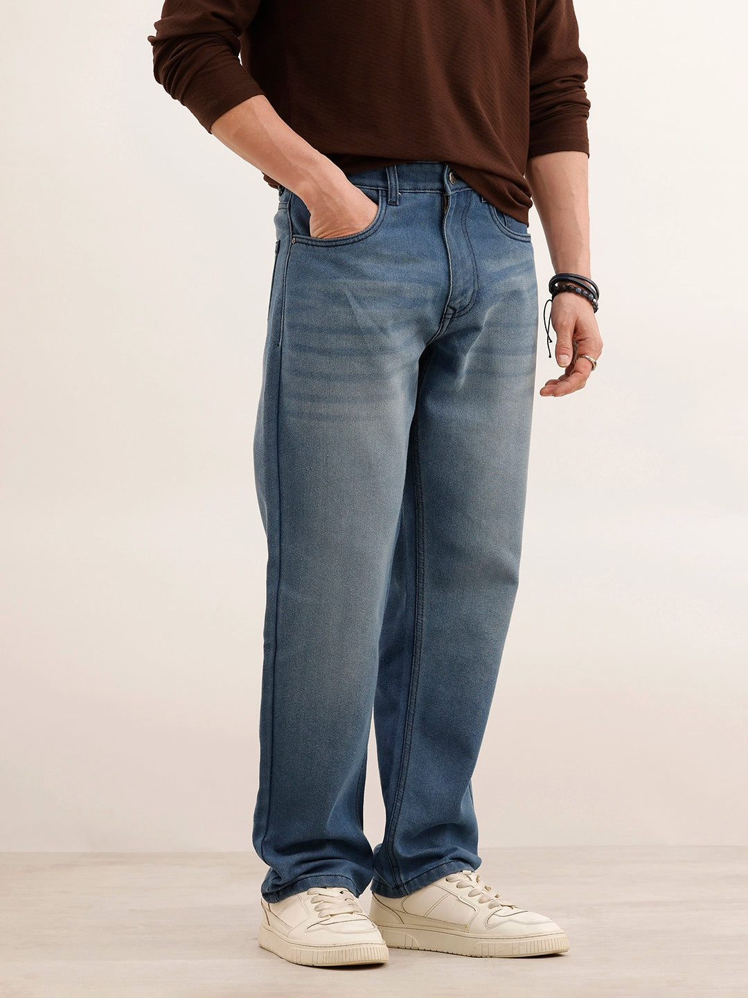 Faded Anti Fit Denim Jeans | Light Blue