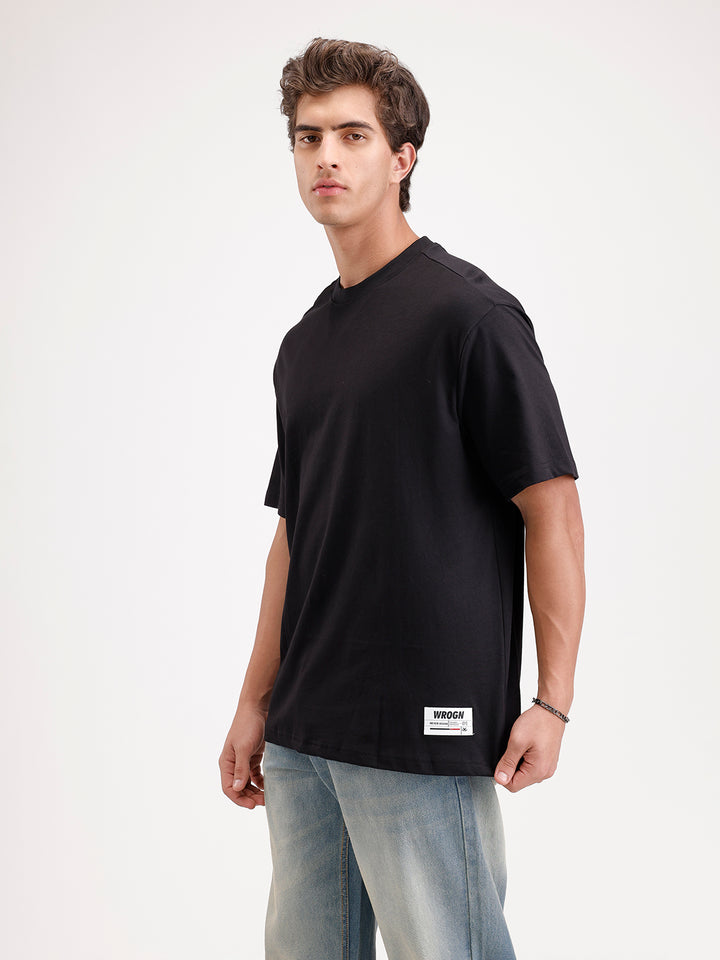 Solid Oversized T-Shirt  | Black