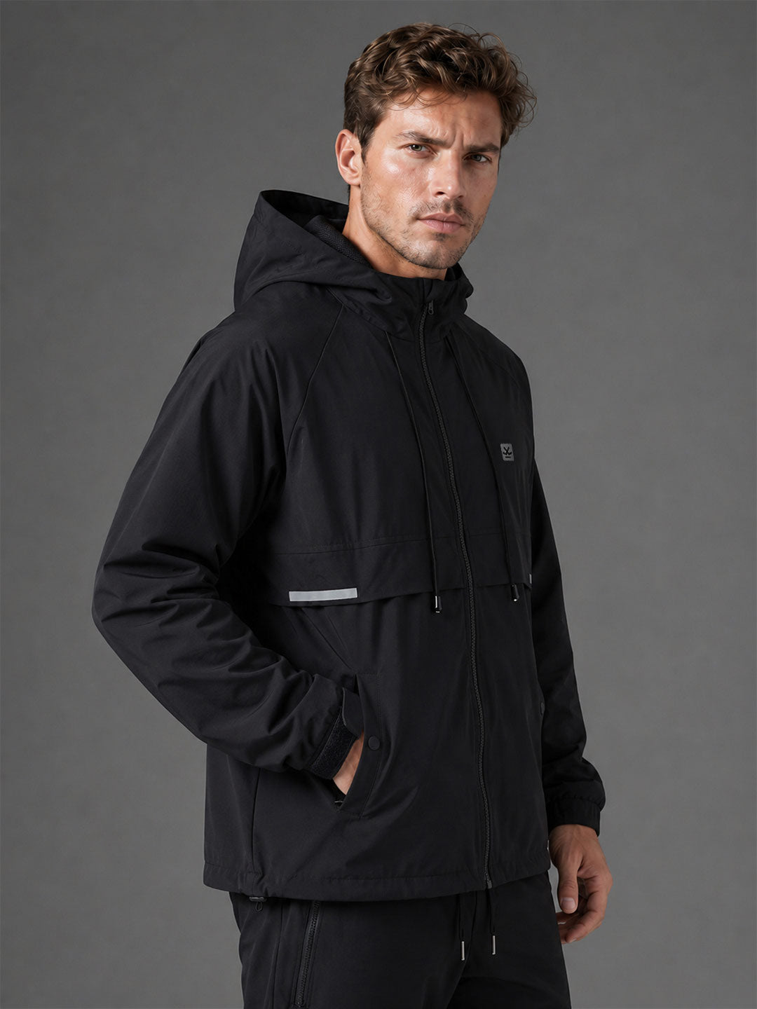 Technical Hooded Jacket | Active | Black