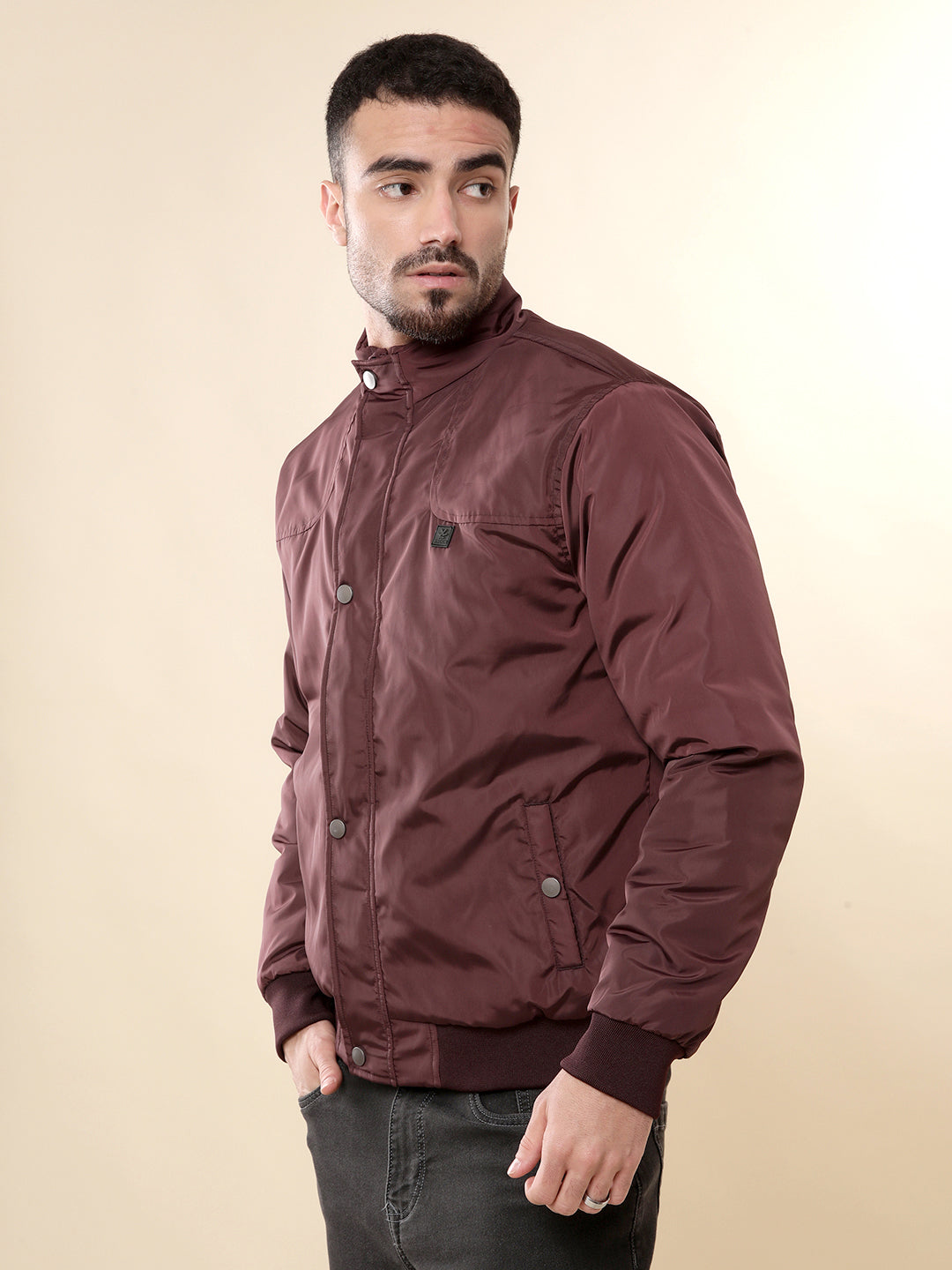 Wine Blaze Nylon Jacket