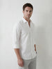 Solid Slim Fit Full Sleeve Shirt | White