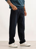 Solid Loose Fit Denim Jeans | Dark Blue