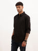 Regular Fit Solid Full Sleeve Shirt | Black | WVSH2567F