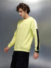 Men's Colorblocked Sleeves Crewneck Pullover | Green
