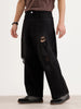 Baggy Fit Distressed Denim Jeans | Black