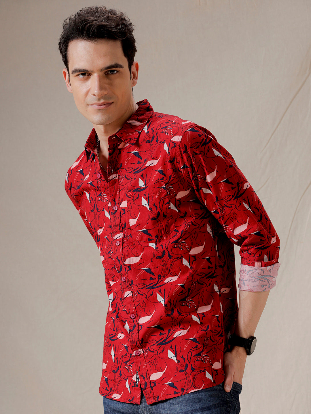 Vibrant Red AOP Shirt