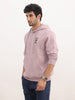 Comfort Fit Embroidered Patch Hooded Sweatshirt | Pink