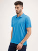 Solid Slim Fit Polo T-Shirt | Blue