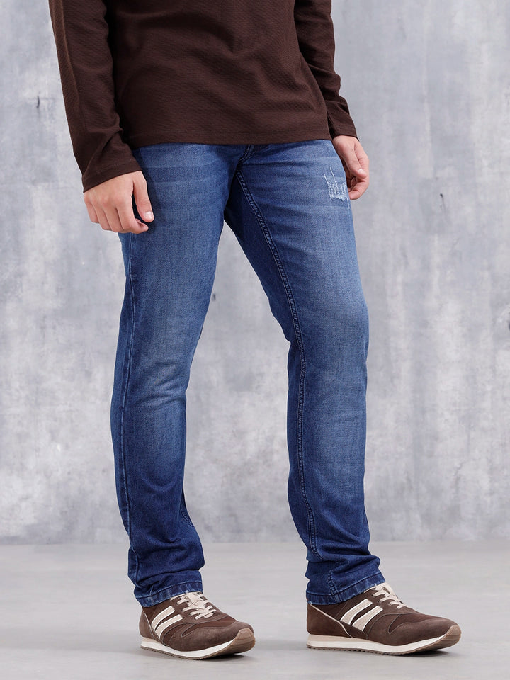 Men's Casual Straight Fit Jeans | Dark Stone