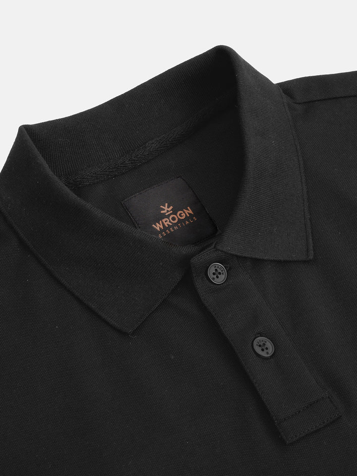 Essential Supima Polo T-Shirt |Black
