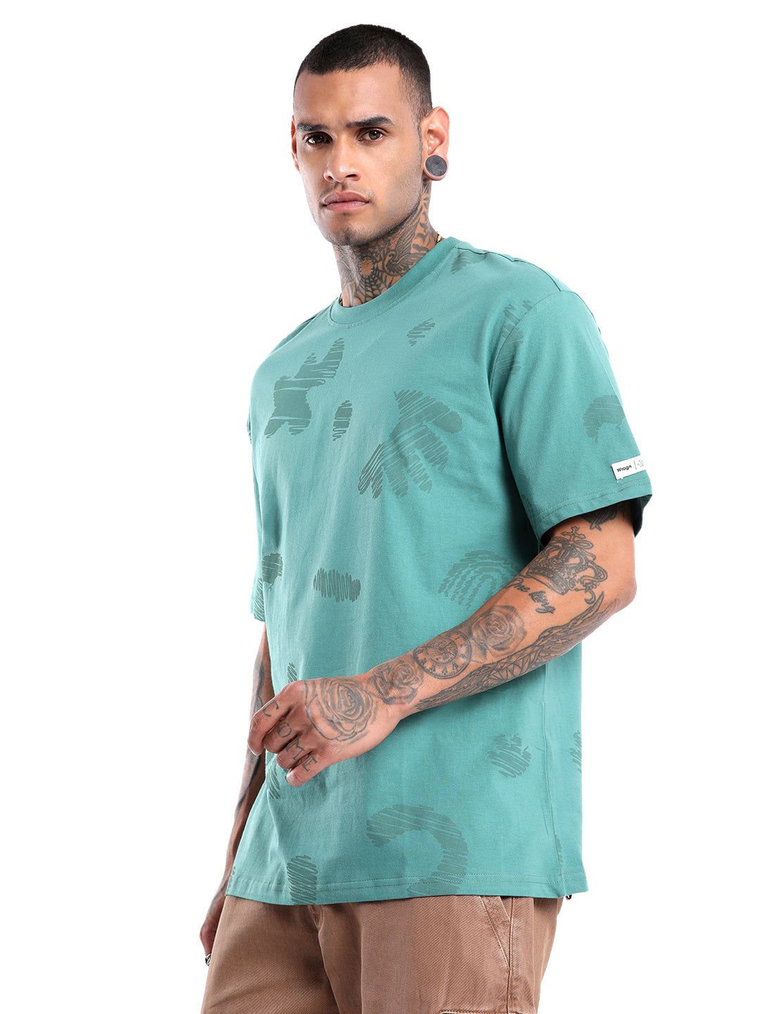 Elite Teal AOP Oversized T-Shirt