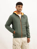Solid Regular Fit Puffer Jacket | Dark Green