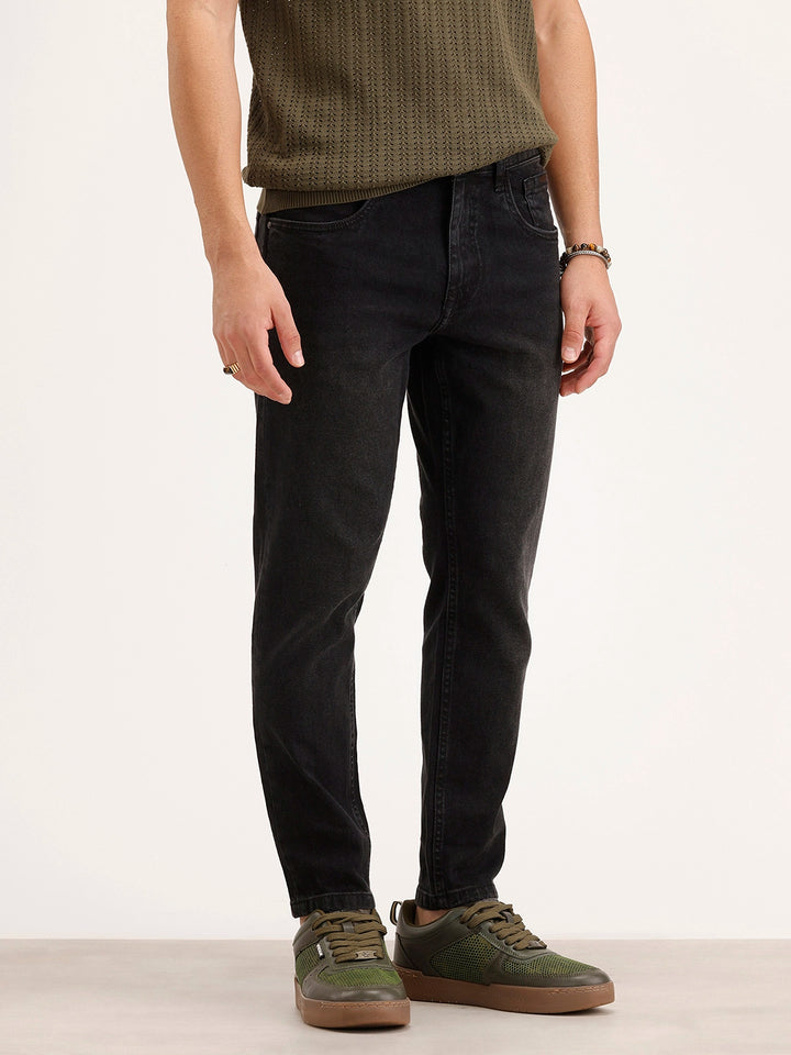 Skinny Crop Denim Jeans | Black