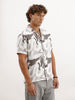 Resort Fit Textured AOP Shirt | Grey