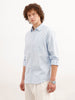 Classic Slim Fit Striped Shirt | Light Blue