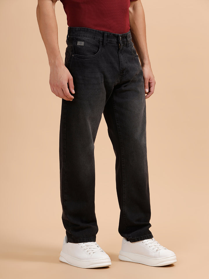 Solid Light Fade Anti Fit Jeans | Dark Grey