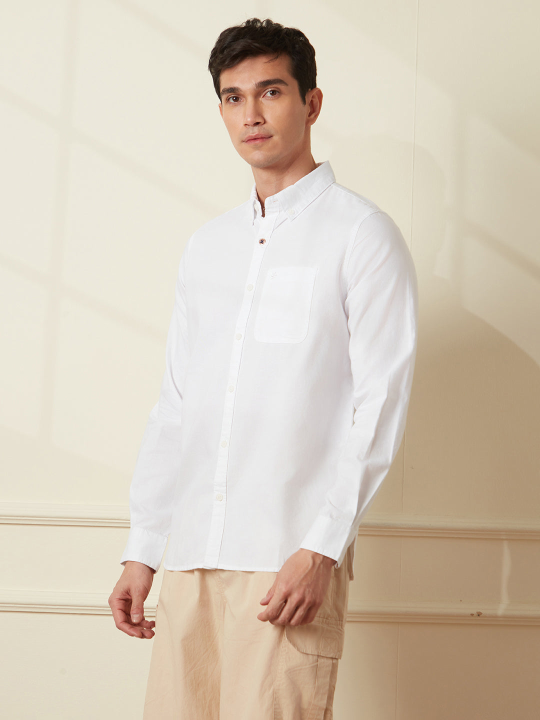 Solid White Oxford Shirt