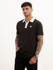 Solid Contrast Collar Polo T-Shirt | Beige | WWTS272F