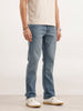 Straight Fit Faded Denim Jeans  | Light Blue